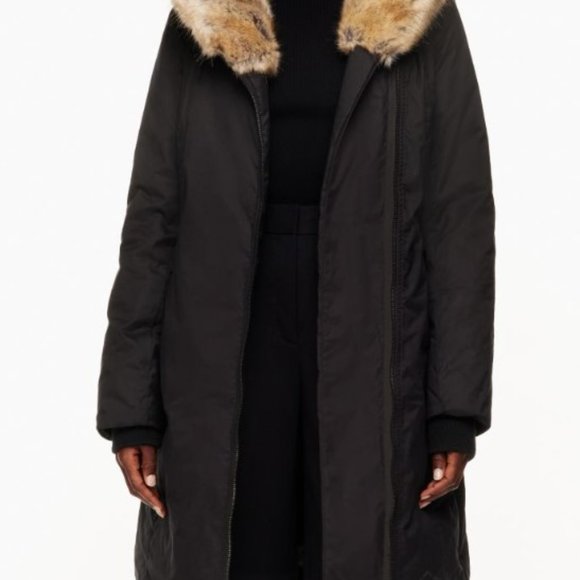 ARITZIA  ST. MORITZ Parka Goose-down parka Black XXS NWT Originally $398 - Picture 2 of 5